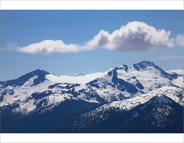 Snow covered mountains from the top of Whistler Mountain, Whistler, British Columbia