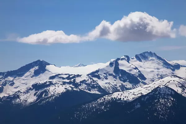 Snow covered mountains from the top of Whistler Mountain, Whistler, British Columbia