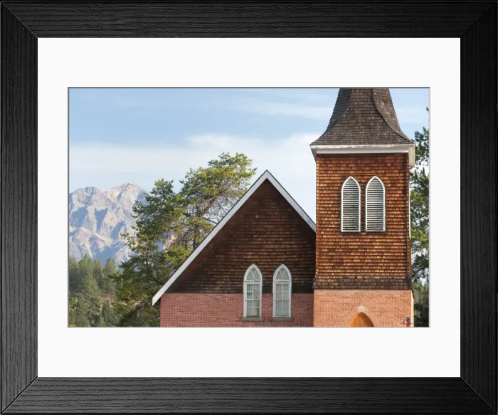 Framed Print : Church, Jasper, British Columbia, Canada, North America Framed Print : Church, Jasper, British Columbia, Canada, North America