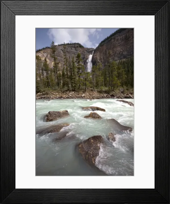 Framed Print : Kicking Horse River and Takakkaw Falls, Yoho National Park, UNESCO World Heritage Site Framed Print : Kicking Horse River and Takakkaw Falls, Yoho National Park, UNESCO World Heritage Site