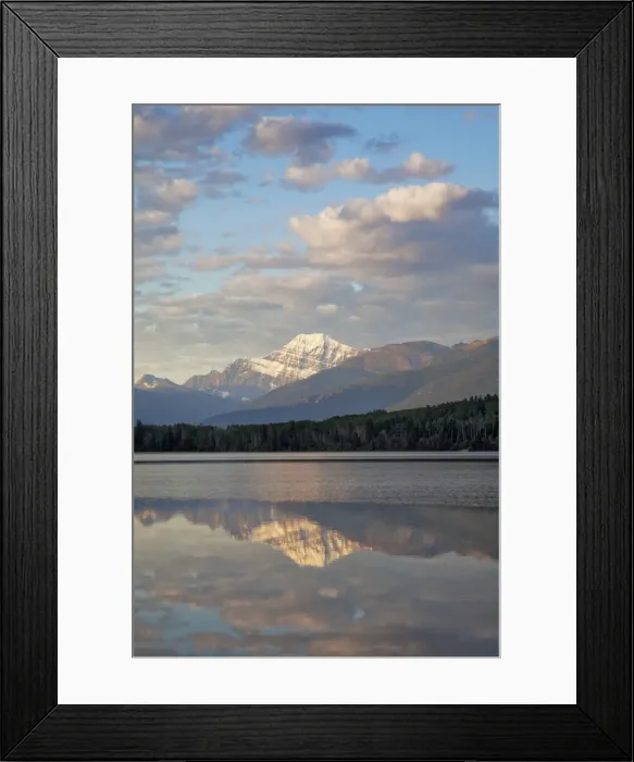 Framed Print : Mount Edith Cavell reflected in Pyramid Lake, early morning light, Jasper National Park Framed Print : Mount Edith Cavell reflected in Pyramid Lake, early morning light, Jasper National Park