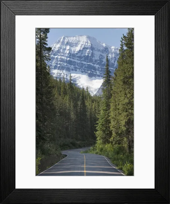 Framed Print : Road to Mount Edith Cavell, Jasper National Park, UNESCO World Heritage Site Framed Print : Road to Mount Edith Cavell, Jasper National Park, UNESCO World Heritage Site