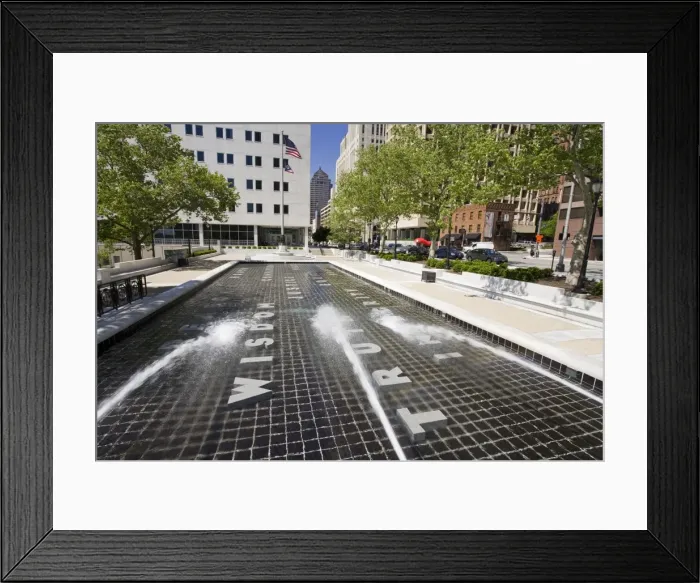 Framed Print : Fountain outside the Ohio Judicial Center, Columbus, Ohio, United States of America Framed Print : Fountain outside the Ohio Judicial Center, Columbus, Ohio, United States of America
