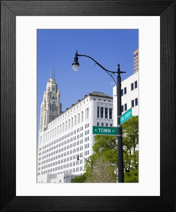 Framed Print : Ohio Judicial Center and Leveque Tower, Columbus, Ohio, United States of America Framed Print : Ohio Judicial Center and Leveque Tower, Columbus, Ohio, United States of America