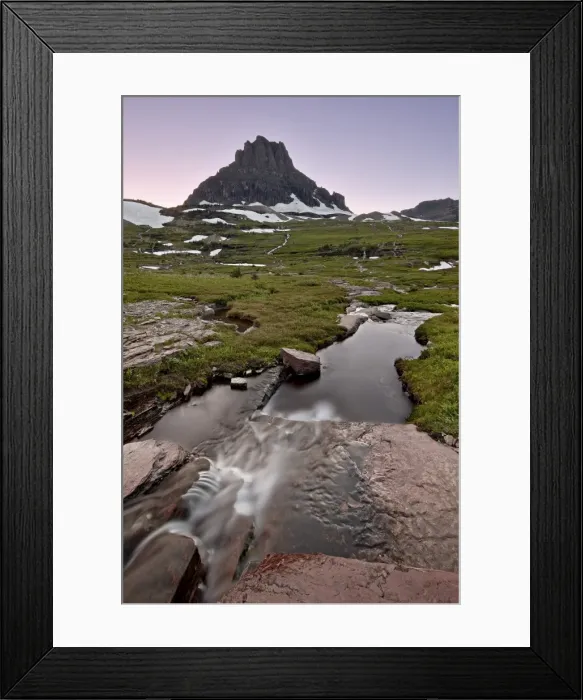 Framed Print : Clements Mountain and the Hanging Gardens at dusk, Glacier National Park Framed Print : Clements Mountain and the Hanging Gardens at dusk, Glacier National Park