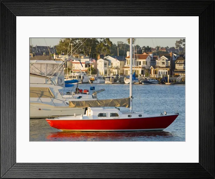 Framed Print : Boats in Newport Channel near Balboa, Newport Beach, Orange County, California Framed Print : Boats in Newport Channel near Balboa, Newport Beach, Orange County, California