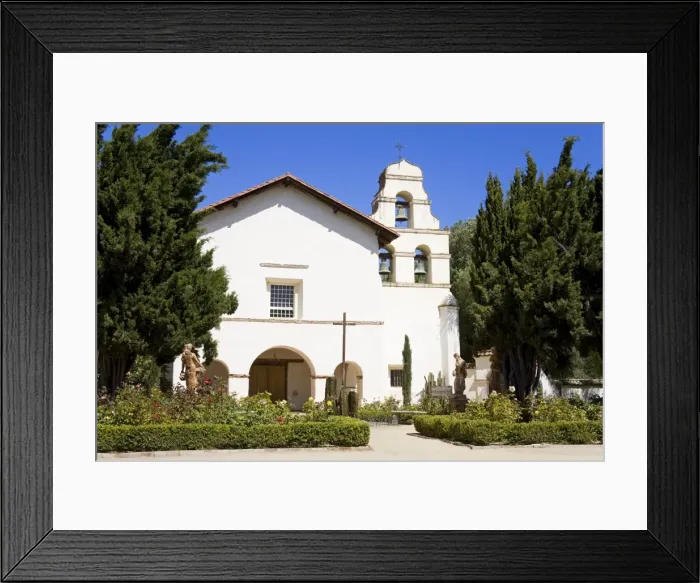 Framed Print : Mission San Juan Bautista, California, United States of America, North America Framed Print : Mission San Juan Bautista, California, United States of America, North America