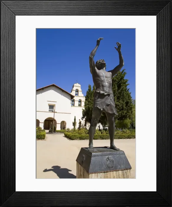 Framed Print : Mission San Juan Bautista, California, United States of America, North America Framed Print : Mission San Juan Bautista, California, United States of America, North America