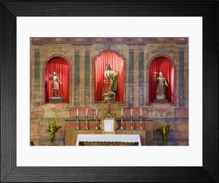 Framed Print : Mission San Juan Bautista, California, United States of America, North America Framed Print : Mission San Juan Bautista, California, United States of America, North America