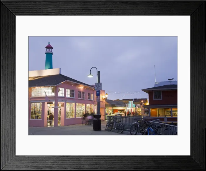 Framed Print : Fishermans Wharf in Monterey, California, United States of America, North America Framed Print : Fishermans Wharf in Monterey, California, United States of America, North America