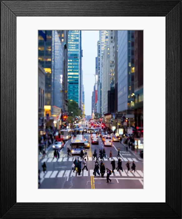 Framed Print : 42nd Street in Mid Town Manhattan, New York City, New York, United States of America Framed Print : 42nd Street in Mid Town Manhattan, New York City, New York, United States of America