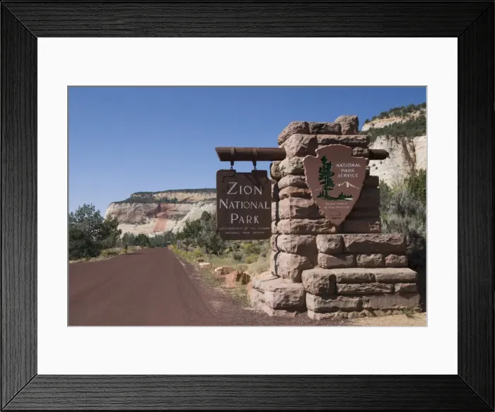 Framed Print : East entrance, Zion National Park, Utah, United States of America, North America
