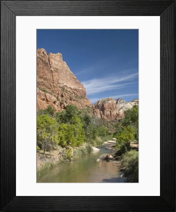 Framed Print : The Virgin River, Zion National Park, Utah, United States of America, North America Framed Print : The Virgin River, Zion National Park, Utah, United States of America, North America