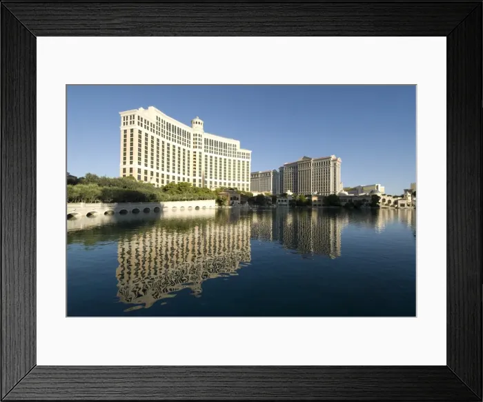 Framed Print : Bellagio Hotel on left and Caesars Palace Hotel on the right, Las Vegas Framed Print : Bellagio Hotel on left and Caesars Palace Hotel on the right, Las Vegas