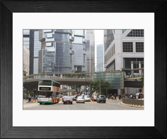 Framed Print : Street scene in Central, Hong Kong Island, Hong Kong, China, Asia Framed Print : Street scene in Central, Hong Kong Island, Hong Kong, China, Asia