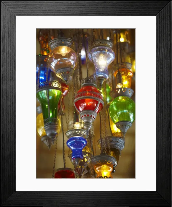 Framed Print : Lamps for sale, Istanbul, Turkey, Europe Framed Print : Lamps for sale, Istanbul, Turkey, Europe