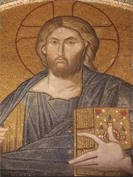 Jesus Pantocrator mosaic, Chora Church Museum, Istanbul, Turkey, Europe