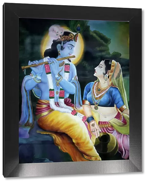 Picture of Hindu gods Krishna and Rada, India, Asia