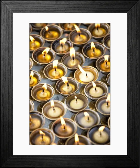 Framed Print : Prayer candles, Kathmandu, Nepal, Asia Framed Print : Prayer candles, Kathmandu, Nepal, Asia
