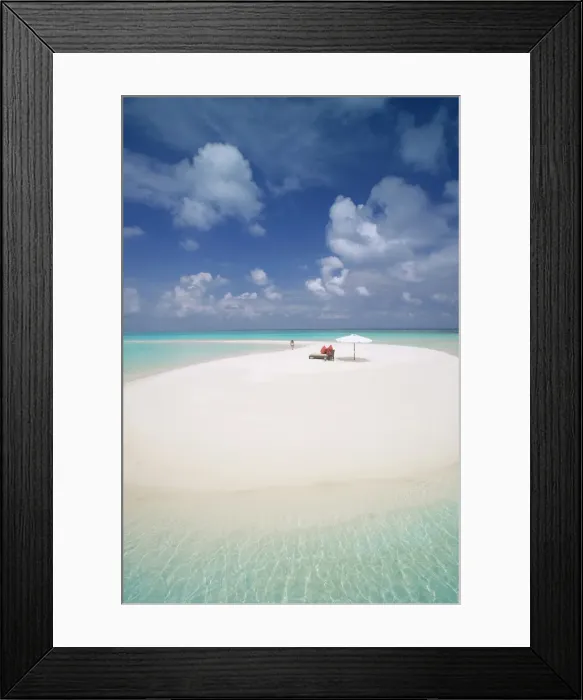 Framed Print : Woman walking on a sandbank, Maldives, Indian Ocean, Asia Framed Print : Woman walking on a sandbank, Maldives, Indian Ocean, Asia