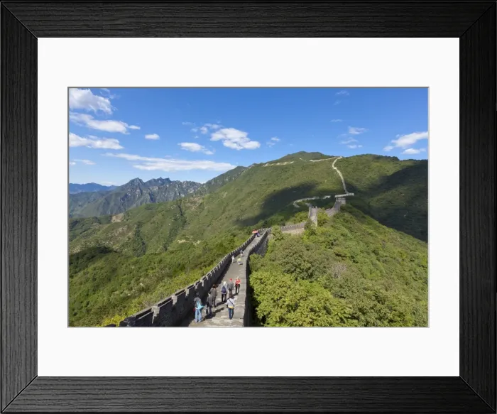 Framed Print : Tourists walking on the Great Wall of China, UNESCO World Heritage Site Framed Print : Tourists walking on the Great Wall of China, UNESCO World Heritage Site