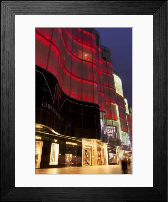 Framed Print : Chinese department store neon front, Wanfujing Dajie, Central Beijing, China, Asia Framed Print : Chinese department store neon front, Wanfujing Dajie, Central Beijing, China, Asia