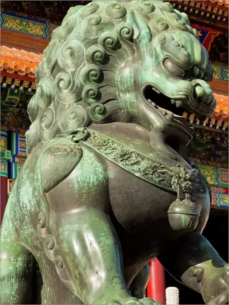 Male bronze lion, Gate of Supreme Harmony, Outer Court, Forbidden City