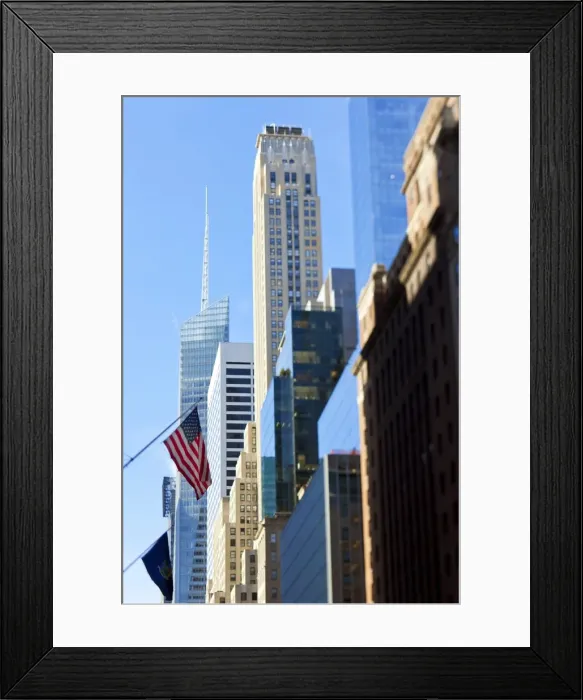 Framed Print : Modern architecture of buildings along 42nd Street in Mid Town Manhattan Framed Print : Modern architecture of buildings along 42nd Street in Mid Town Manhattan