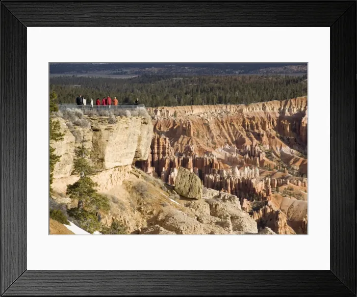 Framed Print : Tourists at viewppoint, Bryce Canyon National Park, Utah, United States of America Framed Print : Tourists at viewppoint, Bryce Canyon National Park, Utah, United States of America