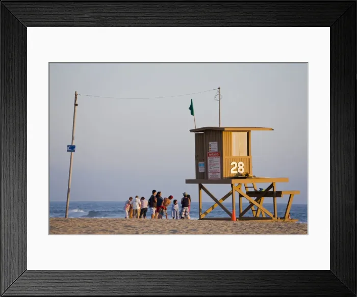 Framed Print : Lifeguard Tower on Newport Beach, Orange County, California, United States of America Framed Print : Lifeguard Tower on Newport Beach, Orange County, California, United States of America