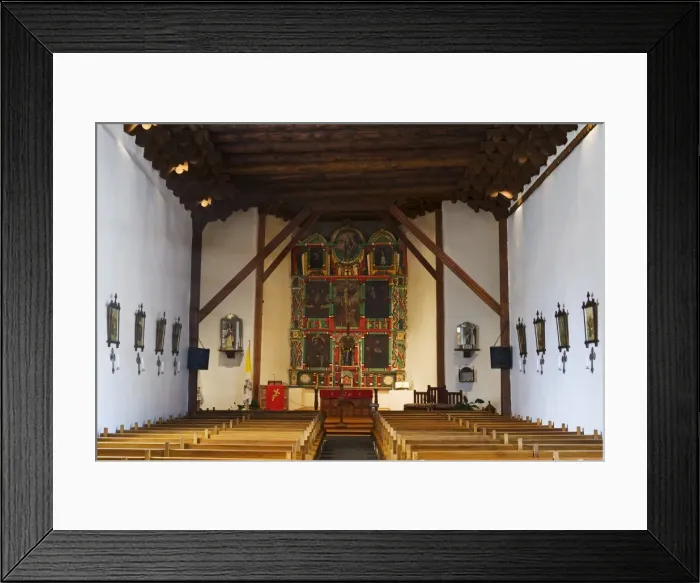 Framed Print : Altar and interior of St. Francis de Asis Church in Ranchos de Taos, Taos Framed Print : Altar and interior of St. Francis de Asis Church in Ranchos de Taos, Taos