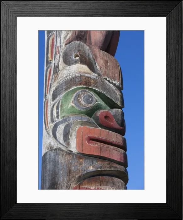 Framed Print : Section of Totem Pole outside the Maritime Museum, Vancouver, British Columbia Framed Print : Section of Totem Pole outside the Maritime Museum, Vancouver, British Columbia