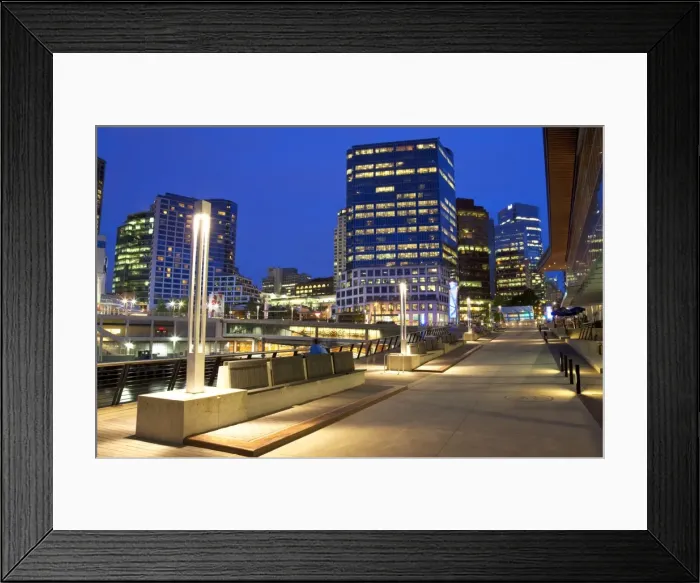 Framed Print : Downtown Vancouver waterfront near the Convention Centre and Canada Place Framed Print : Downtown Vancouver waterfront near the Convention Centre and Canada Place
