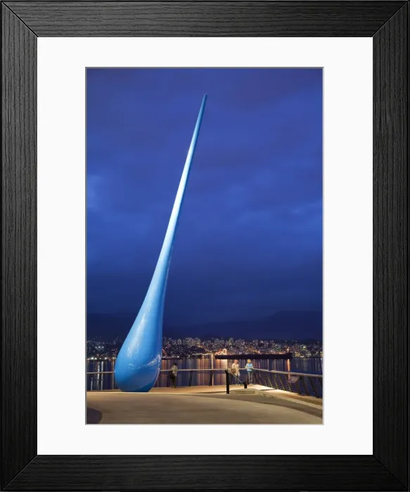 Framed Print : The Raindrop sculpture at night, Downtown Vancouver waterfront near the Convention Centre Framed Print : The Raindrop sculpture at night, Downtown Vancouver waterfront near the Convention Centre