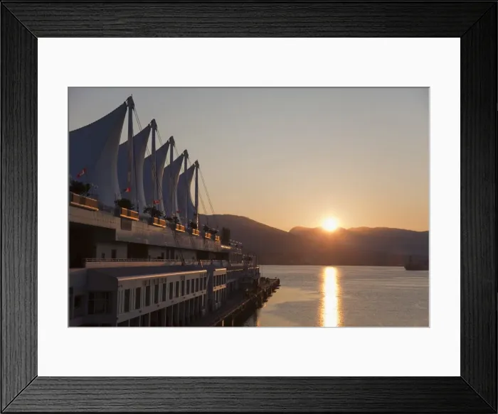 Framed Print : The Saild of Canada Place at sunrise, Downtown Vancouver waterfront, Vancouver Framed Print : The Saild of Canada Place at sunrise, Downtown Vancouver waterfront, Vancouver