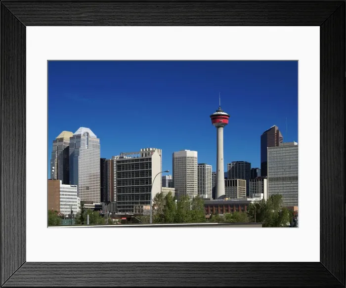 Framed Print : City skyline and Calgary Tower, Calgary, Alberta, Canada, North America Framed Print : City skyline and Calgary Tower, Calgary, Alberta, Canada, North America