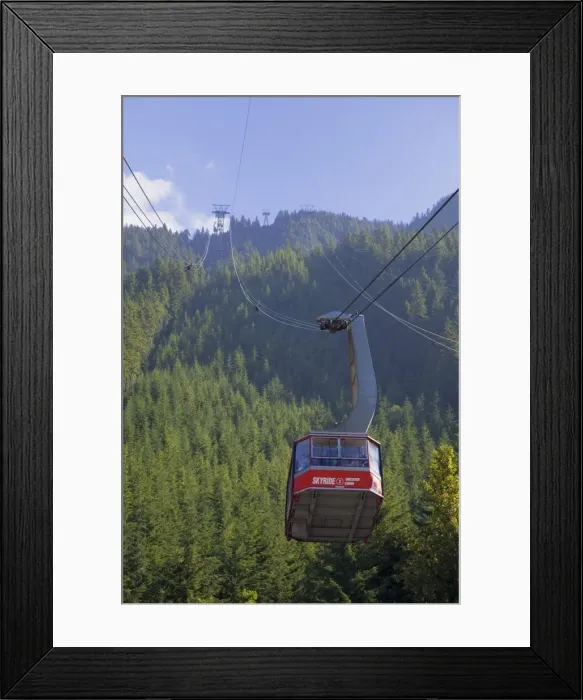 Framed Print : Skyride cable car up to the top of Grouse Mountain, Vancouver, British Columbia Framed Print : Skyride cable car up to the top of Grouse Mountain, Vancouver, British Columbia