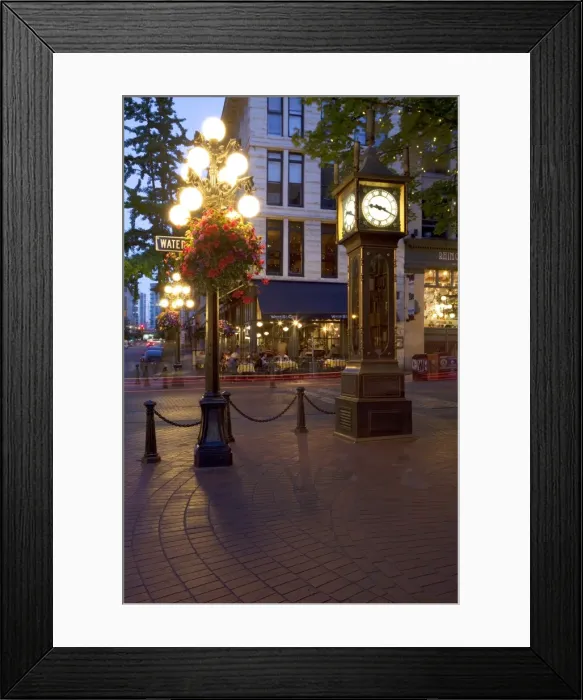 Framed Print : The Steam Clock, Water Street, Gastown, Vancouver, British Columbia, Canada Framed Print : The Steam Clock, Water Street, Gastown, Vancouver, British Columbia, Canada