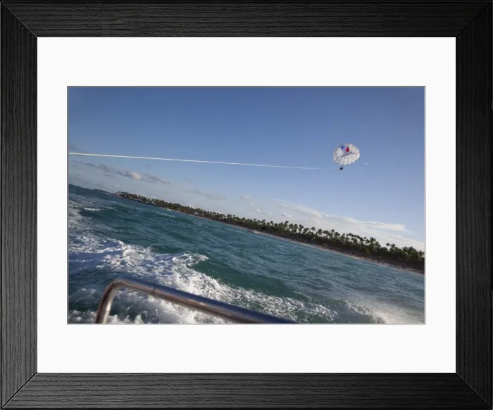 Framed Print : Paragliding, Bavaro Beach, Punta Cana, Dominican Republic, West Indies Framed Print : Paragliding, Bavaro Beach, Punta Cana, Dominican Republic, West Indies