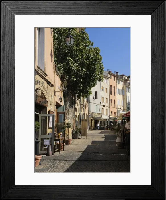 Framed Print : Al fresco restaurants, Place Forum des Cardeurs, Aix-en-Provence, Bouches-du-Rhone Framed Print : Al fresco restaurants, Place Forum des Cardeurs, Aix-en-Provence, Bouches-du-Rhone