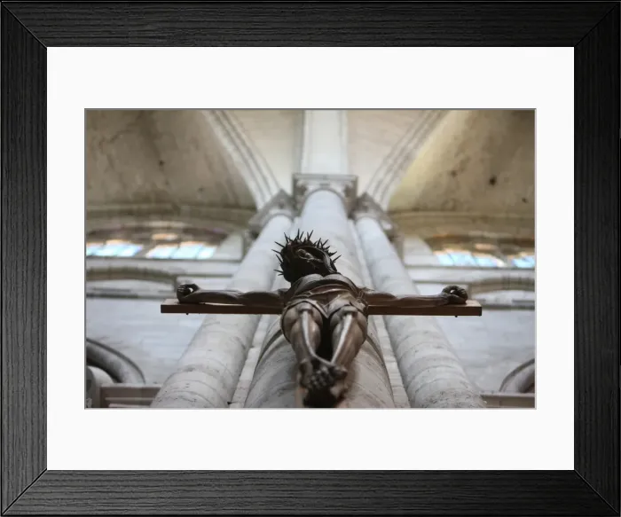 Framed Print : Crucifix, St. Stephens Cathedral, Sens, Yonne, Burgundy, France, Europe Framed Print : Crucifix, St. Stephens Cathedral, Sens, Yonne, Burgundy, France, Europe