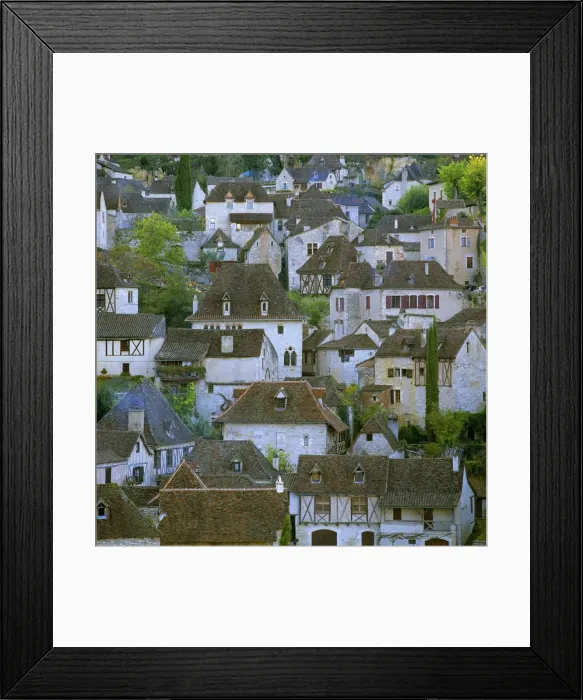 Framed Print : Medieval houses, St. Cirq Lapopie, Lot, Midi-Pyrenees, France, Europe Framed Print : Medieval houses, St. Cirq Lapopie, Lot, Midi-Pyrenees, France, Europe