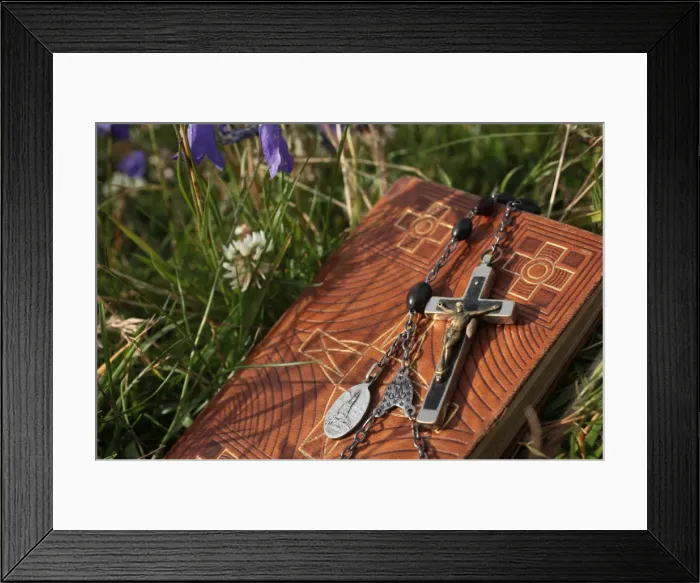 Framed Print : Bible and rosary, St. Gervais, Haute-Savoie, France, Europe Framed Print : Bible and rosary, St. Gervais, Haute-Savoie, France, Europe