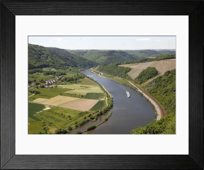 Framed Print : River Saar near Taben-Hamm, Rhineland-Palatinate, Germany, Europe Framed Print : River Saar near Taben-Hamm, Rhineland-Palatinate, Germany, Europe