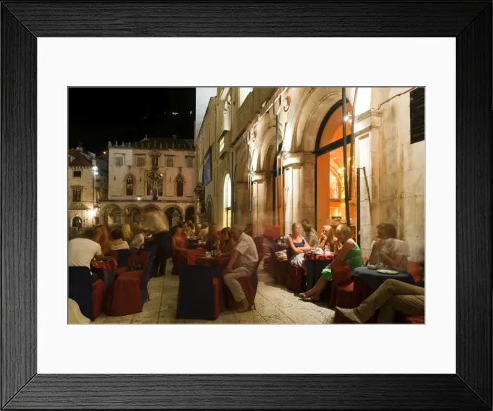 Framed Print : Nightlife, Dubrovnik, Dubrovnik-Neretva county, Croatia, Europe Framed Print : Nightlife, Dubrovnik, Dubrovnik-Neretva county, Croatia, Europe