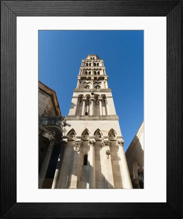 Framed Print : St. Dominus belltower, the Peristyle, Diocletians Palace, UNESCO World Heritage Site