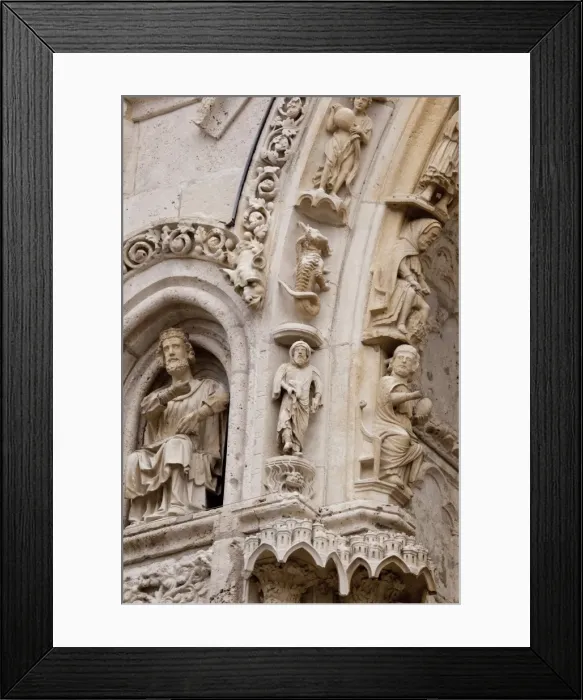 Framed Print : Medieval carvings of signs of the Zodiac including Capricorn and Aquarius Framed Print : Medieval carvings of signs of the Zodiac including Capricorn and Aquarius