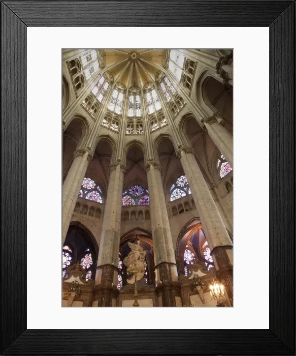 Framed Print : Pillars and vaulted roof in the choir, Beauvais Cathedral, Beauvais, Picardy Framed Print : Pillars and vaulted roof in the choir, Beauvais Cathedral, Beauvais, Picardy