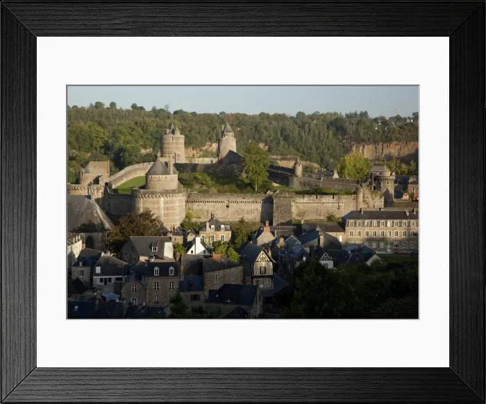 Framed Print : Castle and old town, Fougeres, Brittany, France, Europe Framed Print : Castle and old town, Fougeres, Brittany, France, Europe