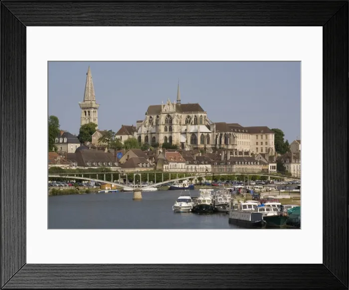 Framed Print : St. Germain church and River Yonne, Auxerre, Burgundy, France, Europe Framed Print : St. Germain church and River Yonne, Auxerre, Burgundy, France, Europe